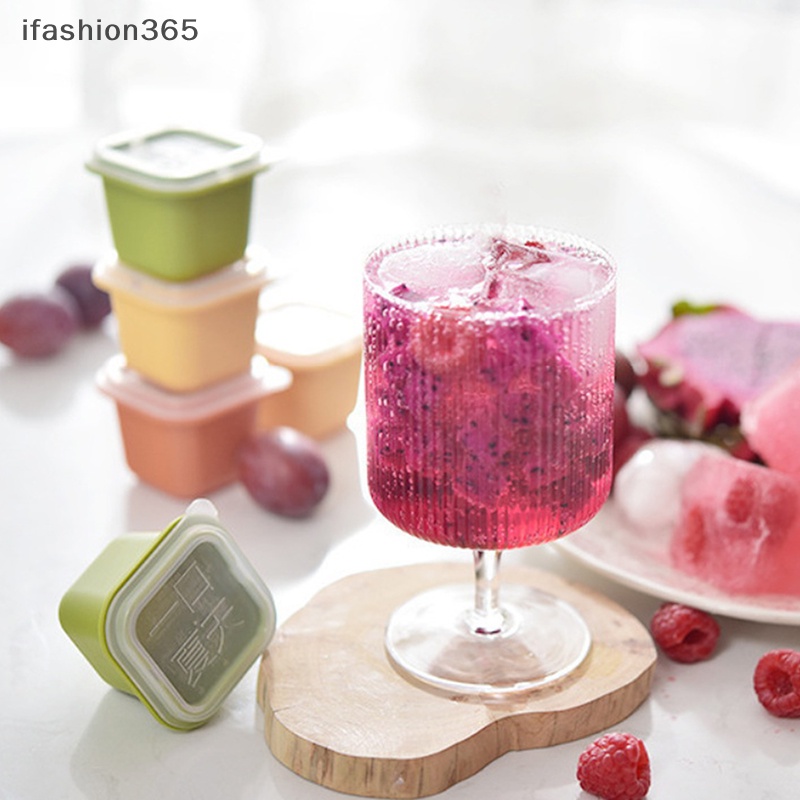 Khay Làm Đá Viên Bằng Silicon Kích Thước Lớn Có Nắp Đậy Tiện Dụng Cho Nhà Bếp ifashion365