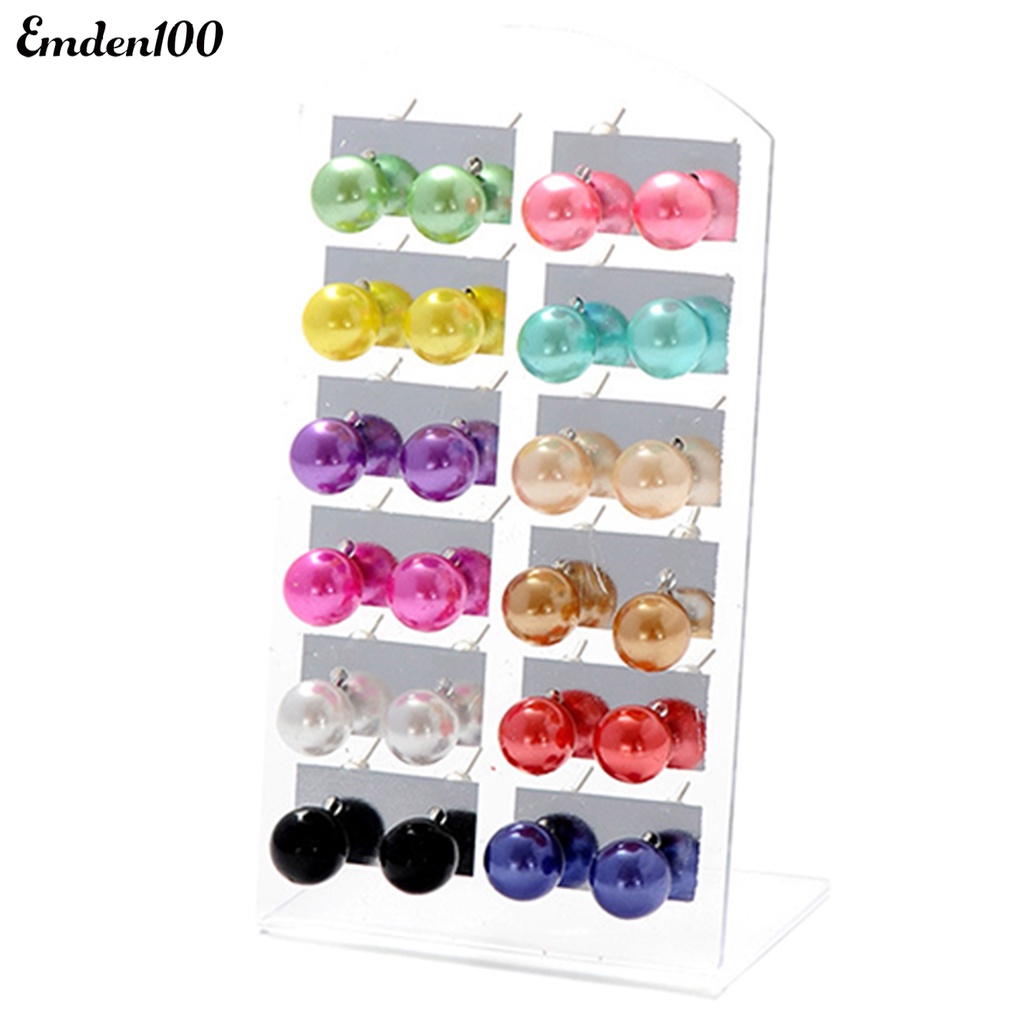 Set 12 Cặp Bông Tai Ngọc Trai Giả Thời Trang Nữ