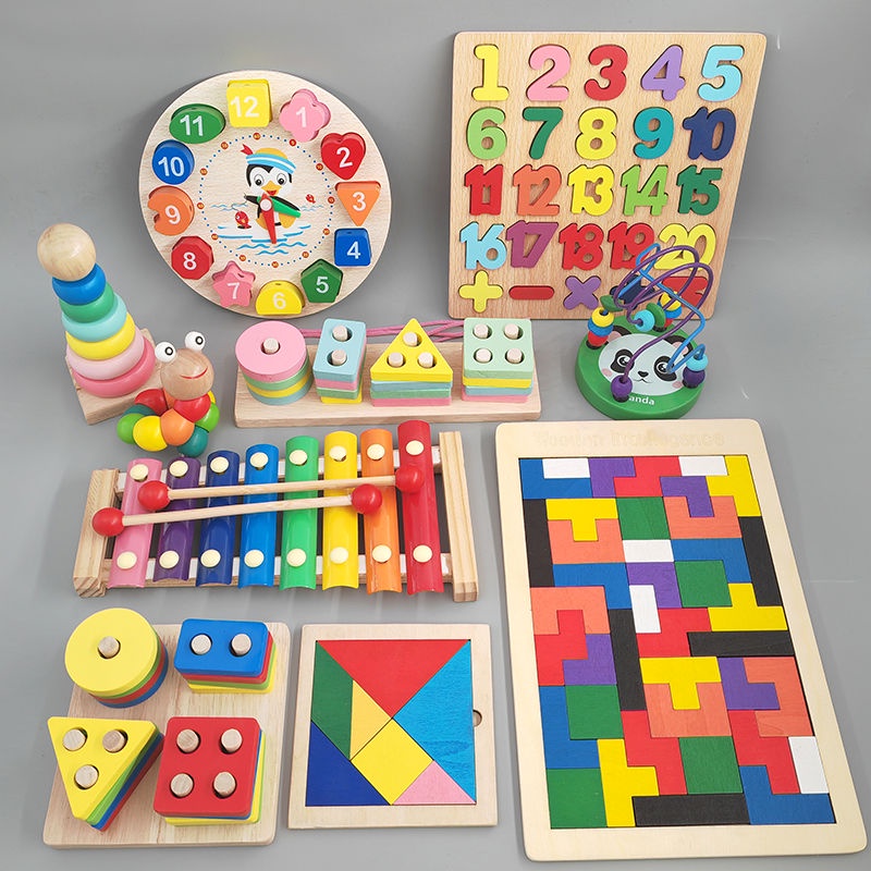 Đồ Chơi Giáo Dục Montessori Bằng Gỗ Cho Bé 1-3 Tuổi