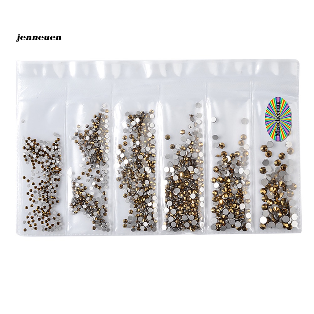 Set 6 Kích Cỡ Hạt Kim Sa Lấp Lánh Dùng Trang Trí Móng Nghệ Thuật DIY
