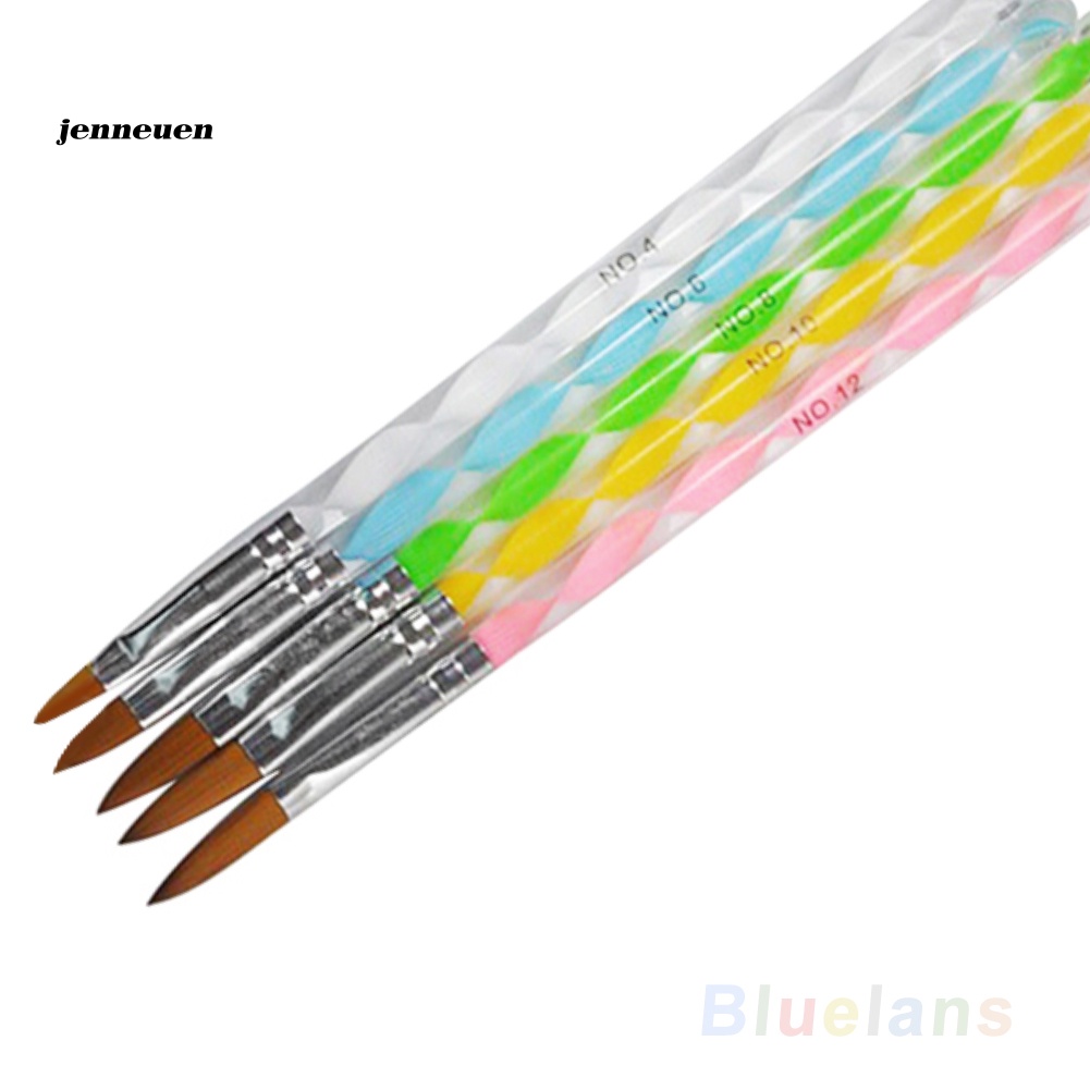 Set 5 Cọ Vẽ Trang Trí Móng Tay Nghệ Thuật 3D DIY