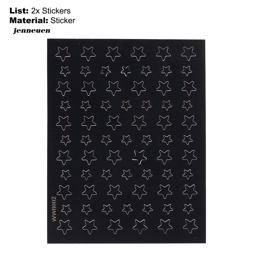 Set 2 Miếng Dán Trang Trí Móng Tay Nghệ Thuật Thân Thiện Với Môi Trường Hình Bướm Trái Tim Đáng Yêu Dành Cho Nữ