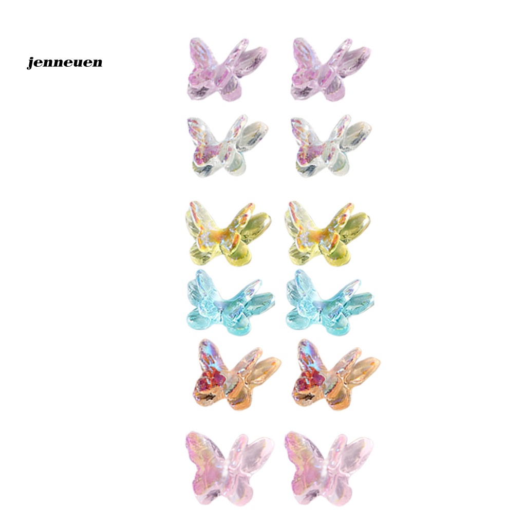 1 Túi Phụ Kiện Bươm Bướm 3D Trang Trí Móng Tay Nghệ Thuật