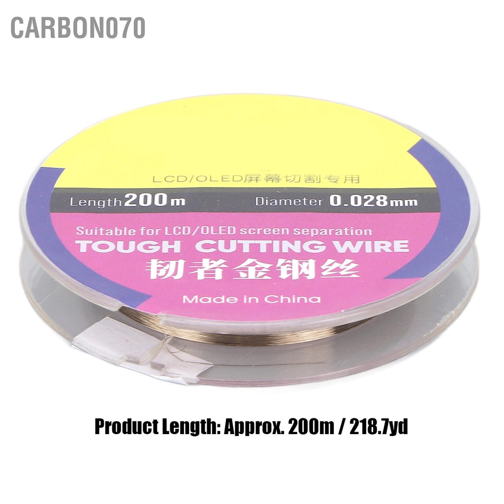 Carbon070 Dây cắt màn hình LCD điện thoại 200M bằng thép có độ cứng cao tách