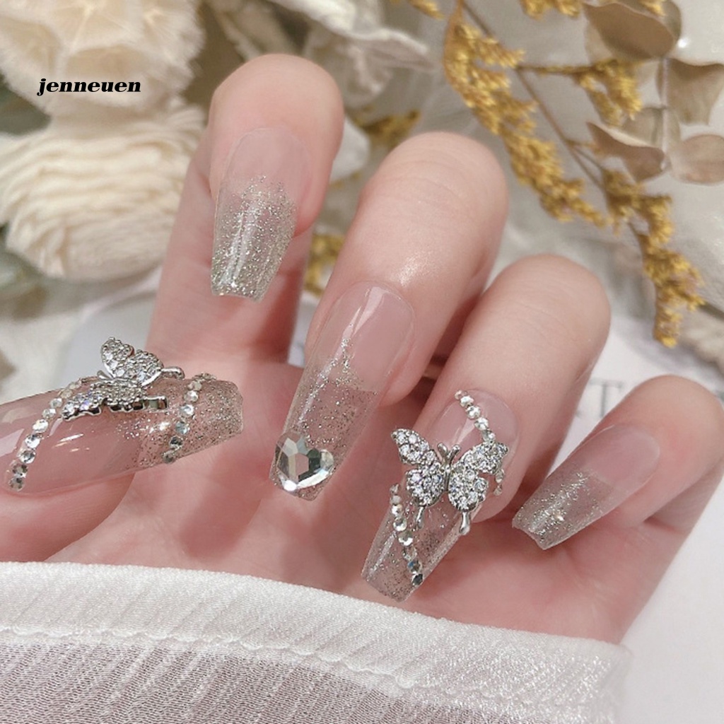 Phụ Kiện Trang Trí Móng Tay Nghệ Thuật Hình Bướm Đính Đá Zircon Không Phai Màu