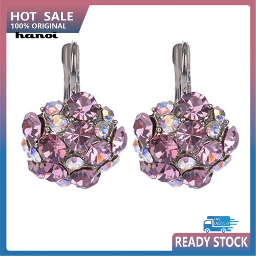 Bông Tai Đính Đá Zircon Nhiều Màu Sắc Thời Trang Cho Nữ