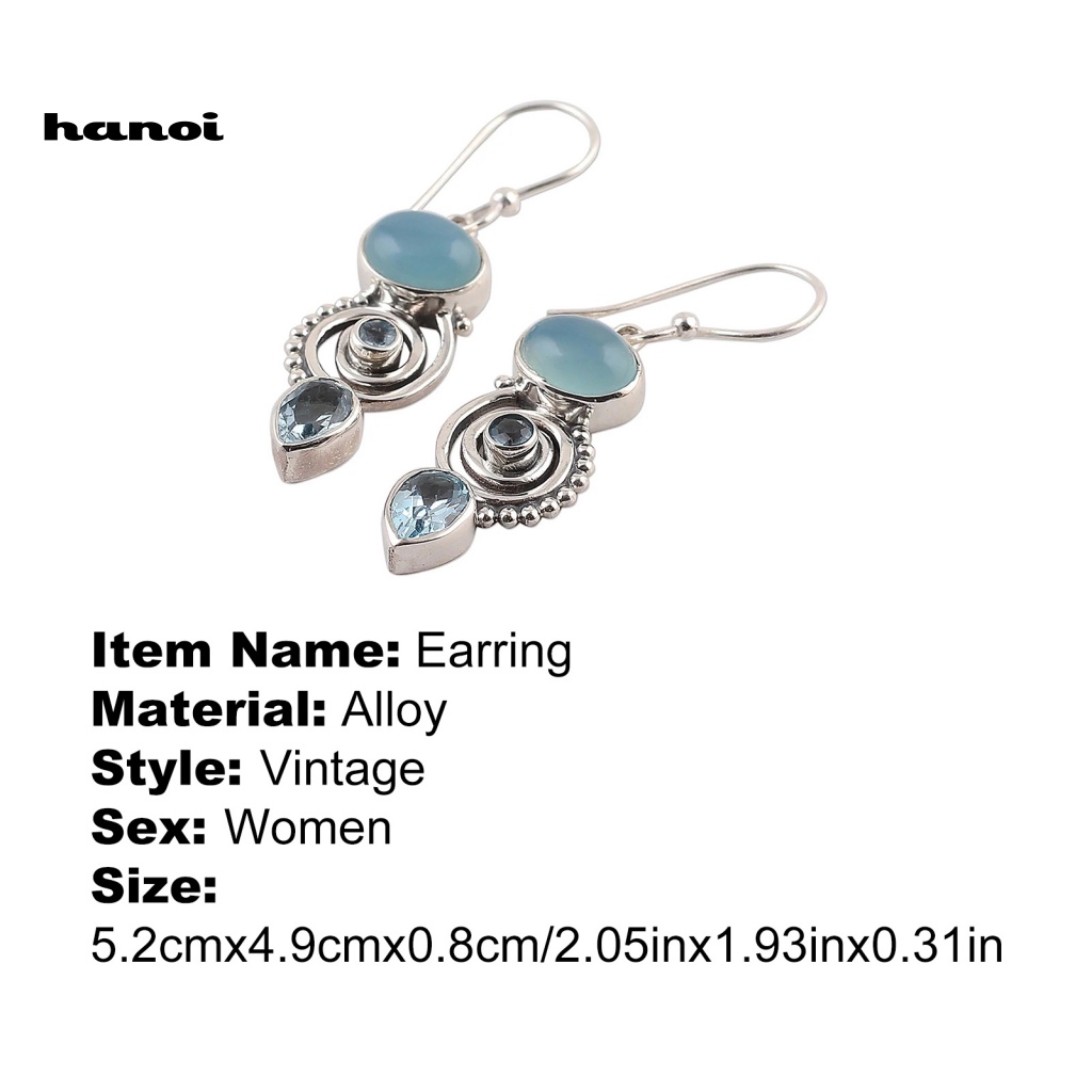 1 Đôi Khuyên Tai Kim Loại Vintage Cho Nữ