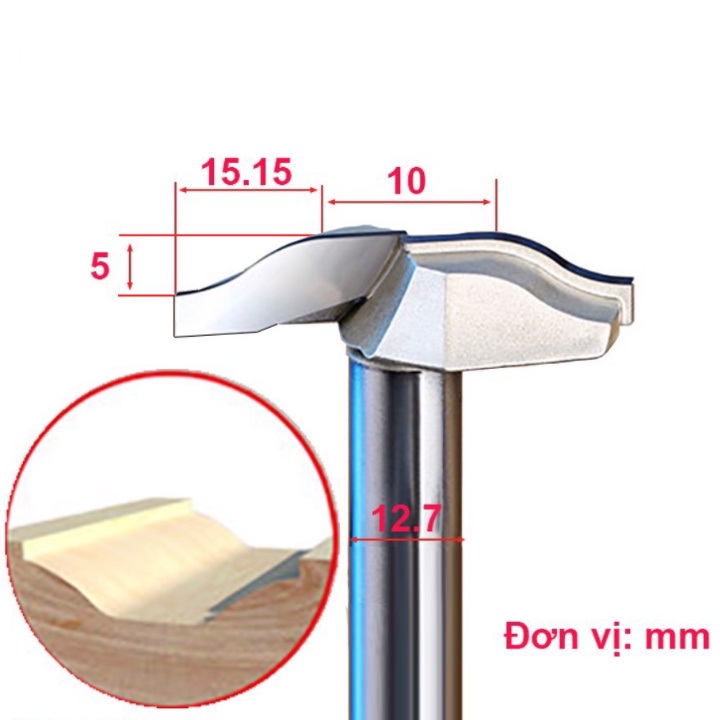 ✅ Mũi Huỳnh Ván Cong Tideway AC1829 - Mũi Huỳnh Ván làm bằng hợp kim siêu bền dùng soi ván, huỳnh ván hình chữ S