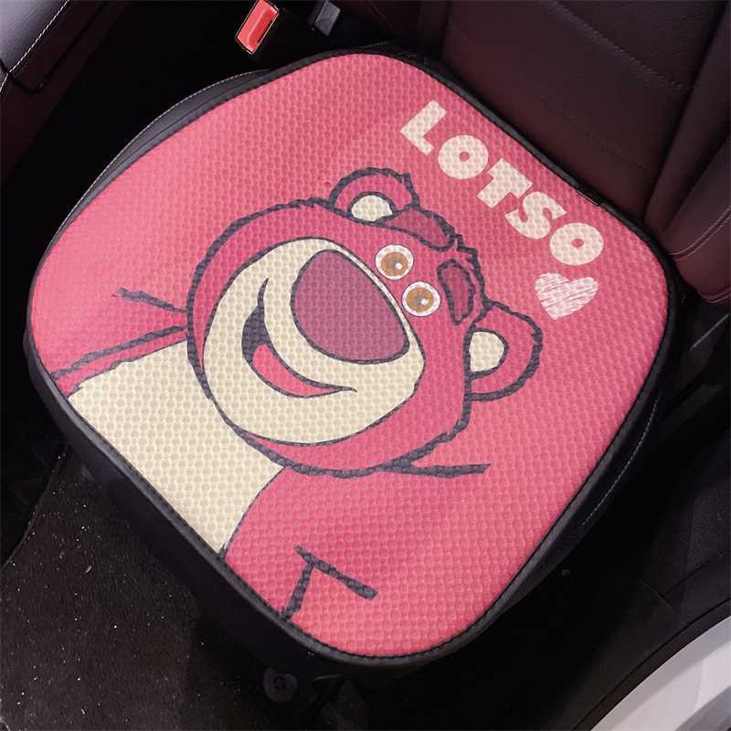 Đệm Tựa Lưng Gắn Ghế Ngồi Xe Hơi Hình Gấu Dâu Tây Dễ Thương