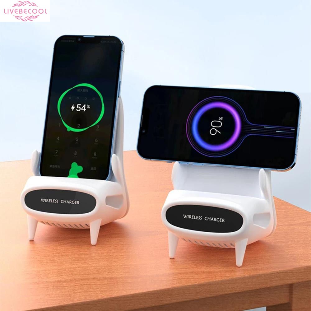 Đế sạc không dây 15w Bộ sạc điện thoại không dây chống trượt có thể tháo rời nhanh chóng cho các thiết bị hỗ trợ sạc không dây livebecool