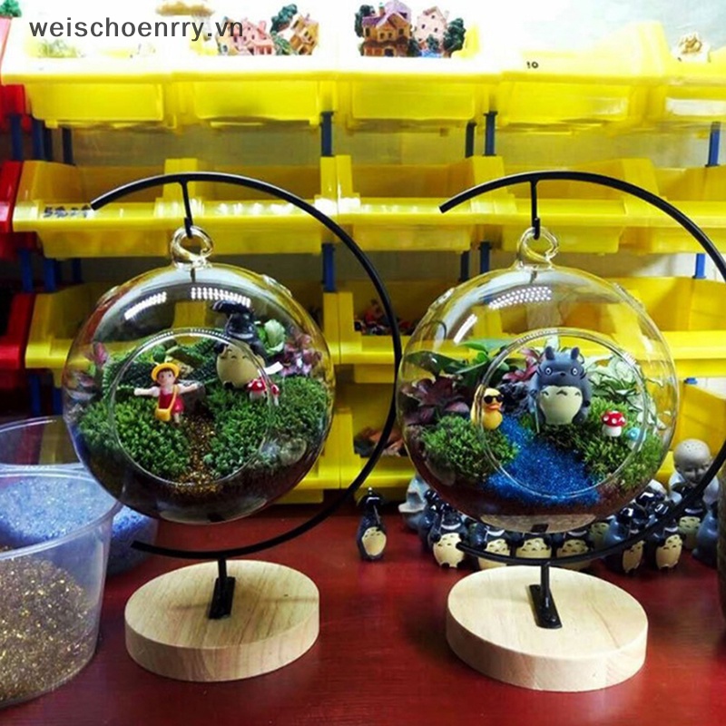 Giá Sắt Treo Chậu Hoa Thủy Tinh Hình Trái Tim / Mặt Trăng Sáng Tạo