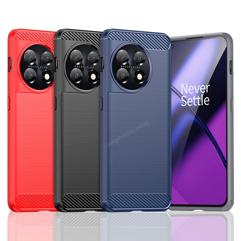 Ốp Điện Thoại Silicone Sợi Carbon Chống Sốc Cho OnePlus 11 5G 2023 One Plus11 9RT 7T Pro OnePlus11 5G