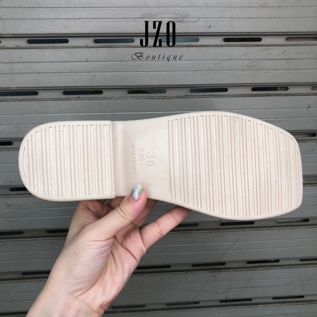 Dép nhựa nữ quai ngang cao gót 5cm Meijiaze GNN302