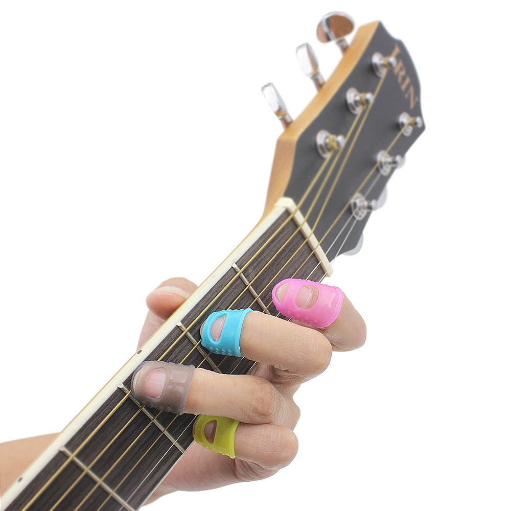 Set 4 Vỏ Bọc Ngón Tay Chơi Đàn Guitar / Ukulele / Mandolin / Banjo Bằng Silicone
