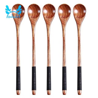 Set 5 muỗng gỗ múc mật ong / trà / cà phê tiện dụng