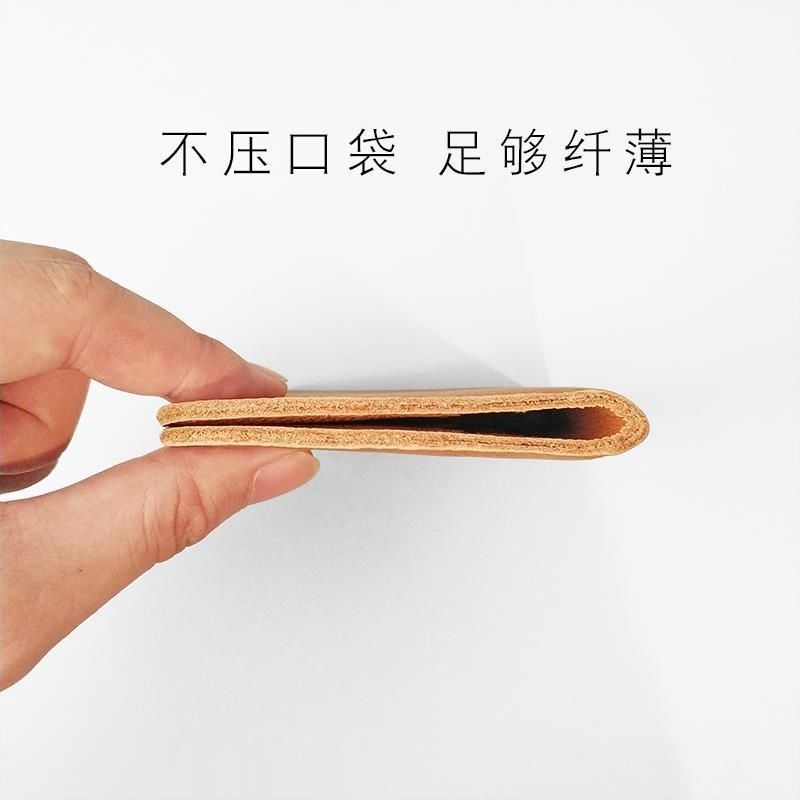 Ví Da Bò Thật Dáng Ngắn Siêu Mỏng Nhẹ Dạng Đứng Cá Tính Cho Nam