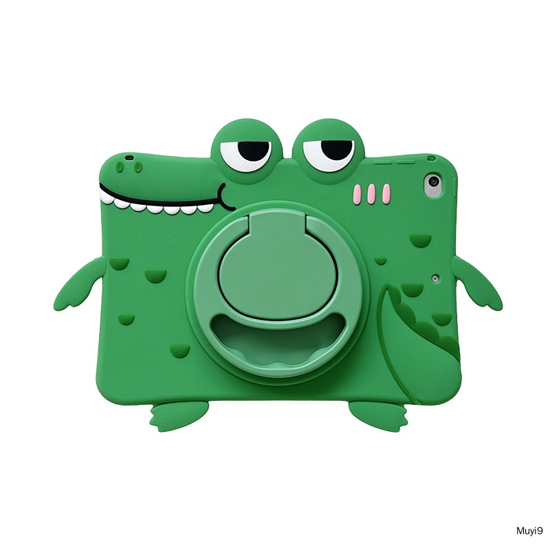 Đèn Ngủ Hình Cá Sấu Hoạt Hình 3600 Độc Đáo°Ốp Máy Tính Bảng Chống Rơi Có Giá Đỡ Cho IPad10.2 / 10.5 Ipad10th Mini4 Mini6 IpadAir 9.7 Air4 10.9 Pro11 Ipad Gen9