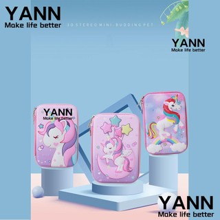YANN1 Unicorn Pencil Case Stationery Box School Student Large Capacity 3D Cartoon
