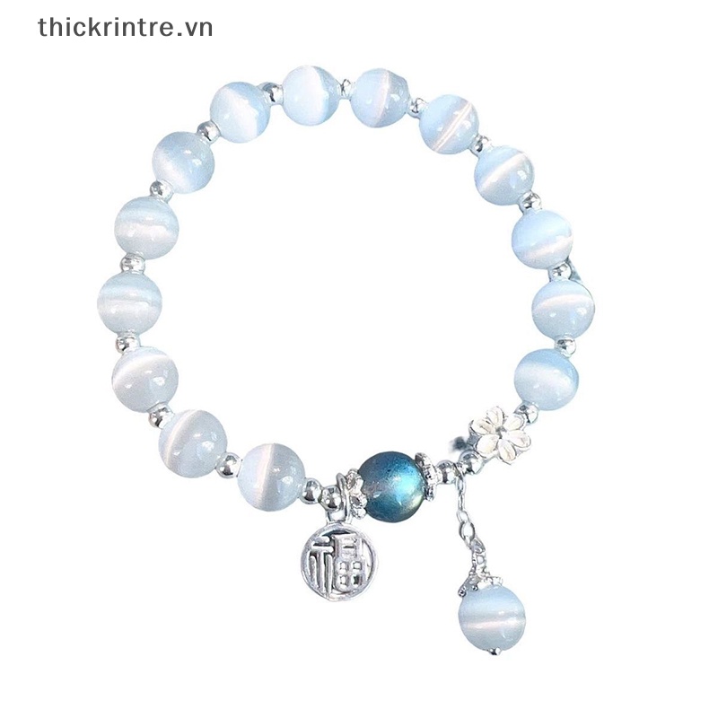 Vòng Tay Chuỗi Hạt Đá Opal Nhân Tạo Co Giãn Thời Trang Dành Cho Nữ