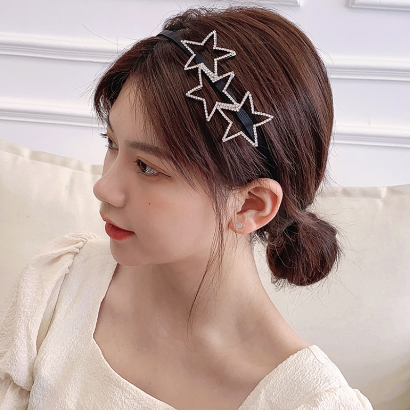 Băng Đô Cài Tóc Mỏng Đính Đá Ngôi Sao Lấp Lánh Thời Trang Hàn Quốc Cho Nữ