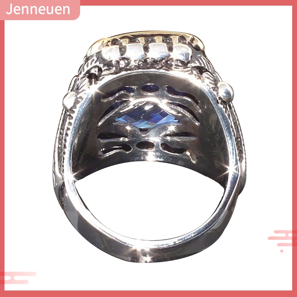 Nhẫn Mặt Vuông Đính Đá Zircon Sang Trọng Cho Nam