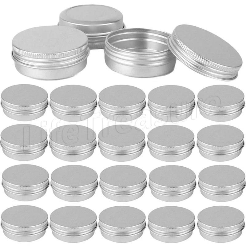 Hộp Đựng Nến / Mẫu Thử / Mỹ Phẩm / Tiền Xu Hình Tròn Cỡ Nhỏ Bằng Nhôm 15ML Tiện Dụng