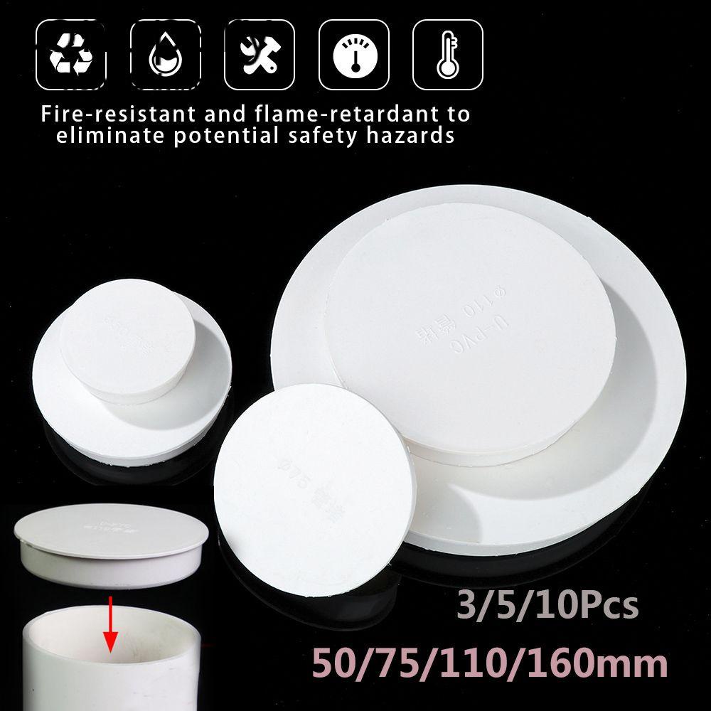 Conopery Set 3 / 5 / 10 Nắp Đậy Ống Tròn Bằng Nhựa PVC Tiện Dụng