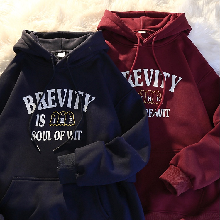 Áo Hoodie Mùa Đông Dáng Rộng Kiểu Dáng Đơn Giản Phong Cách Retro Mỹ Mới Dành Cho Nam Nữ