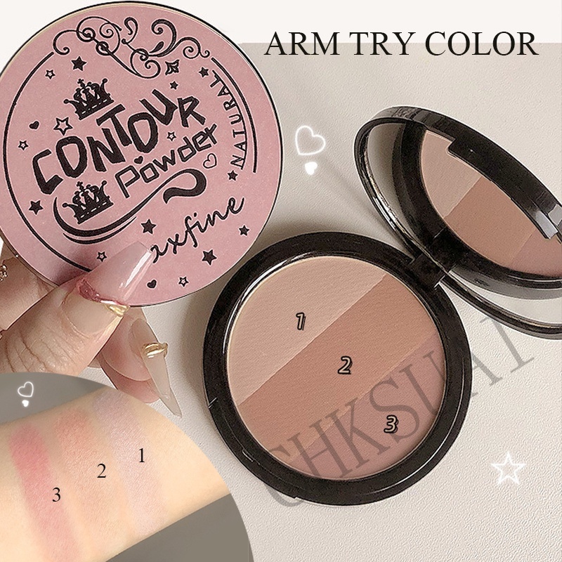 Bảng màu phấn má hồng HUAQING hiệu ứng lì / ánh nhũ