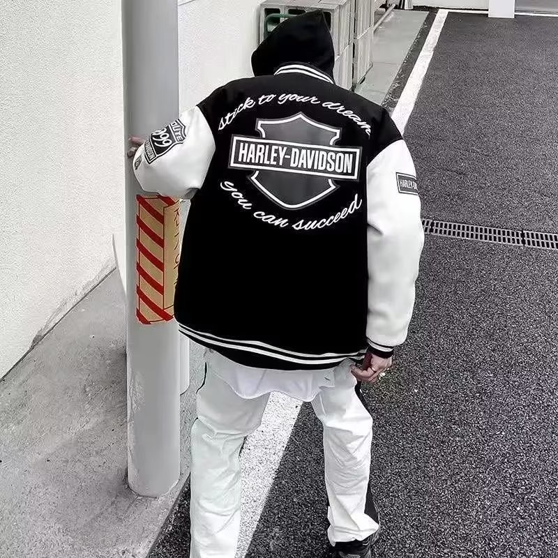 Áo Khoác Bóng Chày oversize Phong Cách Đường Phố Mỹ Cá Tính Cho Nam