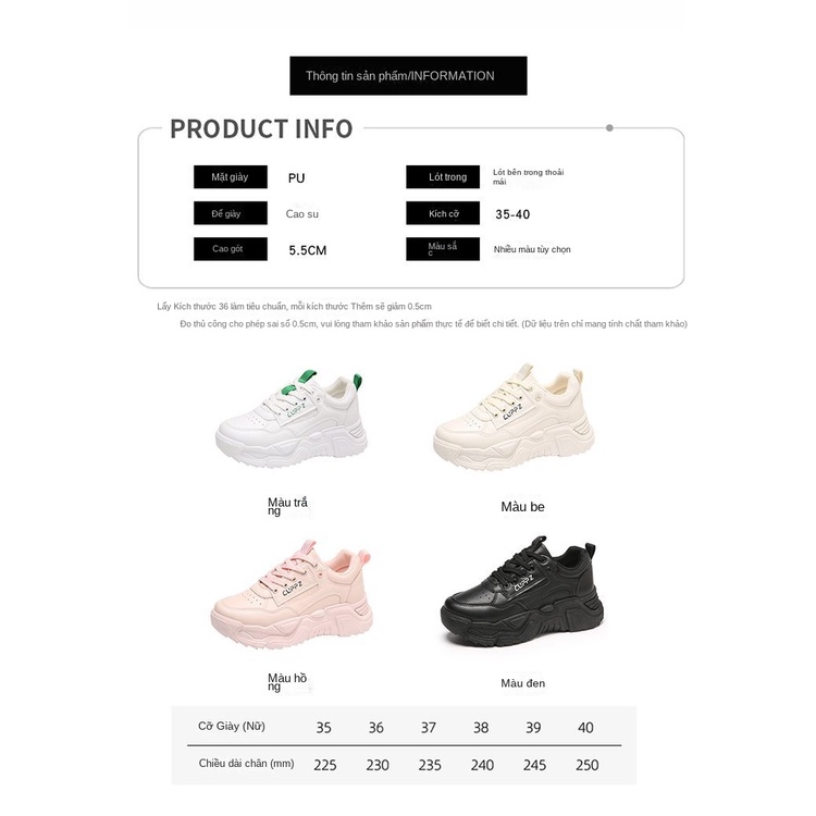 Giày Thể Thao Màu Kẹo Mẫu Mới Năm 2023 Thời Trang Xuân Thu Cho Nữ#039Giày Thể Thao Nữ Màu Trắng Tương Phản Thời Trang