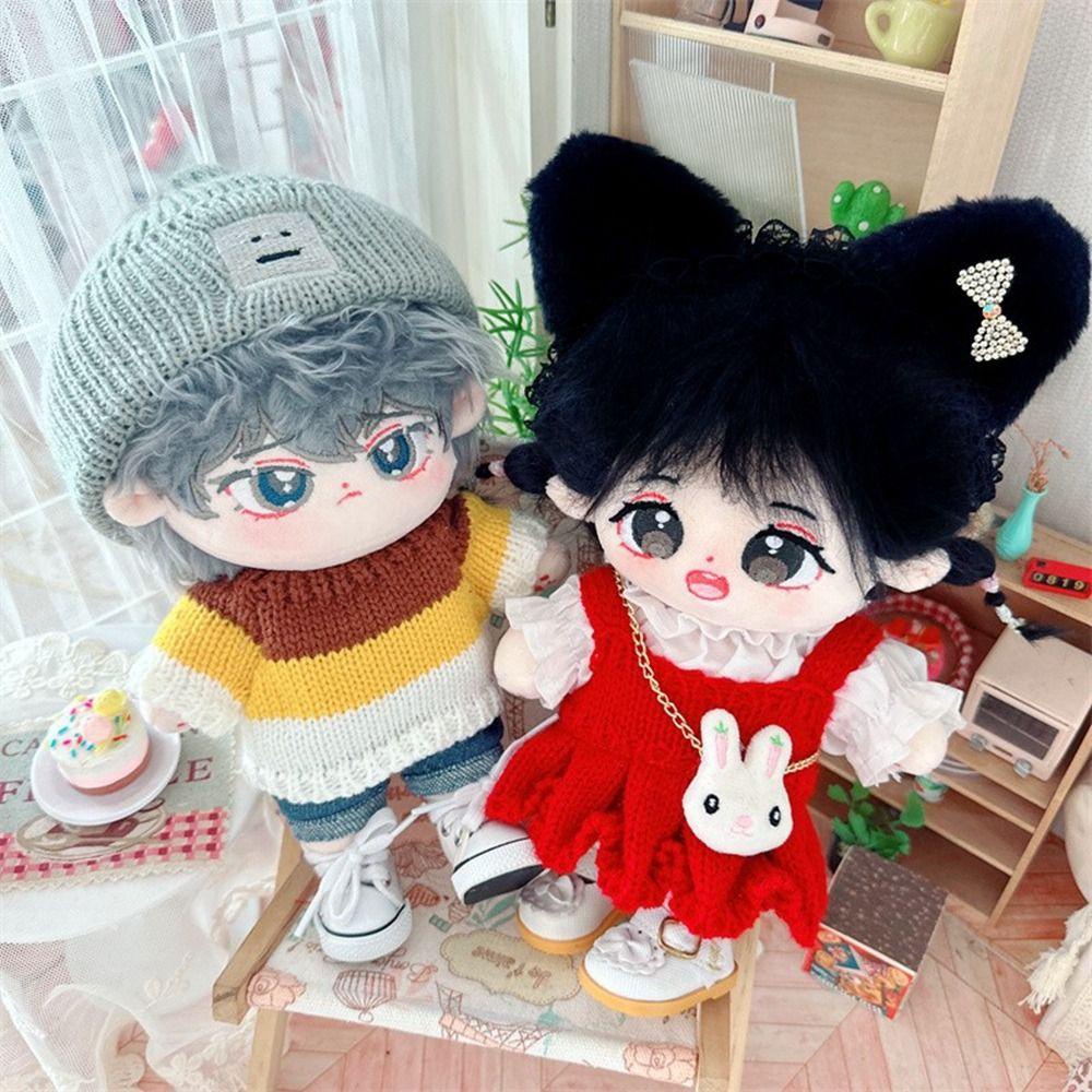 Quần Short + Áo Sweater + Băng Đô Cotton Thời Trang Xinh Xắn Cho Búp Bê 20cm