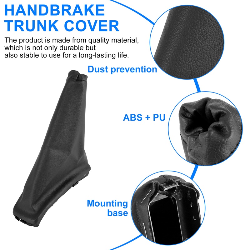 Bọc Phanh Tay Bằng Da PU Màu Đen Cho Chevrolet Spark 2011-2016