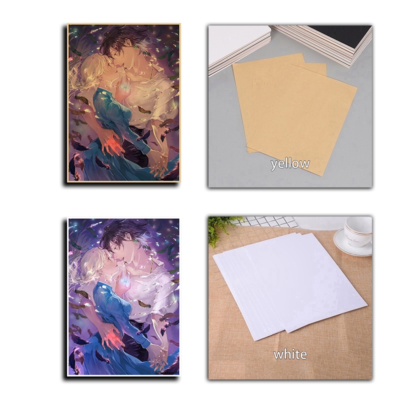 Cổ điển hayao miyazaki ảo tưởng hoạt hình phiêu lưu phim hoạt hình howl's moving castle áp phích giấy kraft cổ điển