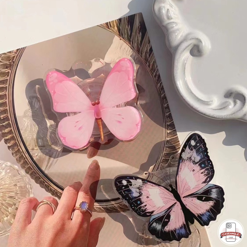 Giá Đỡ Điện Thoại Hình Bướm / Hoa / Ngôi Sao / Trái Tim Màu Gradient Nhiều Màu Tùy Chọn