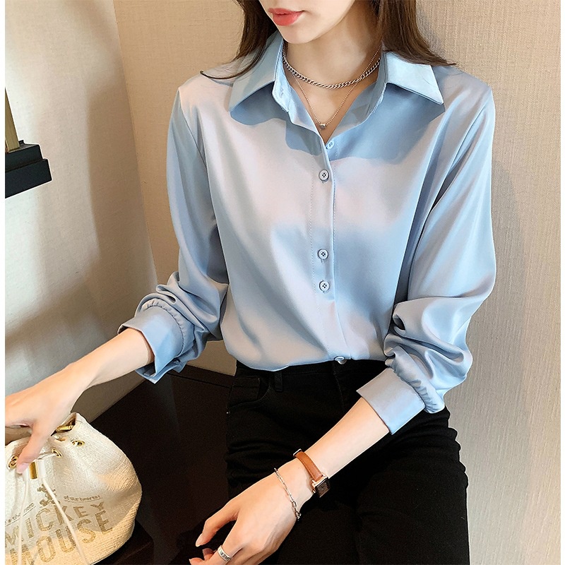 Áo Sơ Mi Voan Dáng Rộng Thời Trang Mùa Thu 2023 Dành Cho Nữ