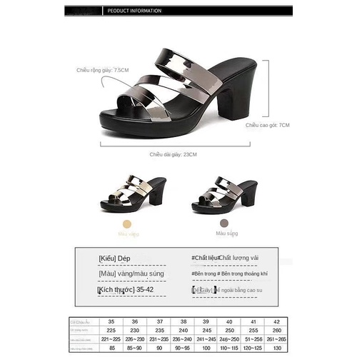 Sandal Cao Gót Mùa Hè 2023 plus size Chống Nước Dày Dặn Và Sáng Da Cho Nữ