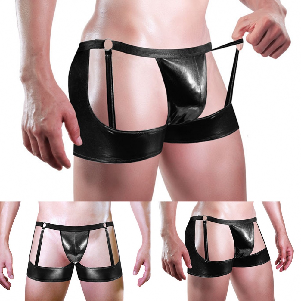 Đồ lót nam thường thoải mái giả da knicker đồ lót quần lót quần lót