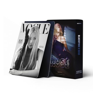 55pcs/box black-pink lisa rose jennie album lomo card photocards letaotao2023