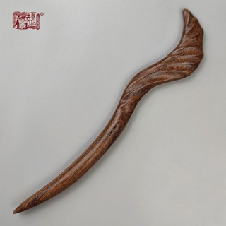 Trâm cài tóc bằng gỗ đàn hương dáng ngắn phong cách trung hoa cổ điển