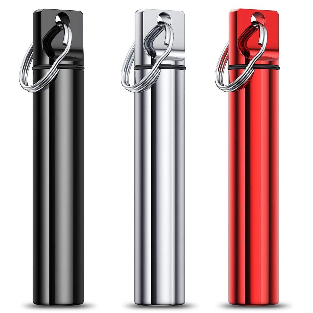 KUNHEV Set 3 Hộp Đựng Tăm Xỉa Răng 3.8 X 0.67 Inches 0.64 Ounces Màu Đen + Bạc + Đỏ