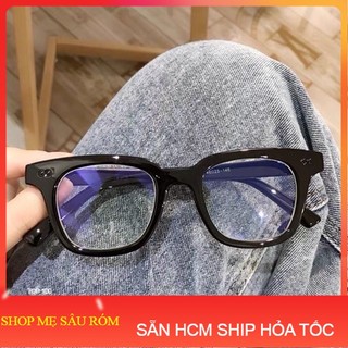 Mắt Kính Giả Cận Gọng Chữ V Vuông 2 chấm