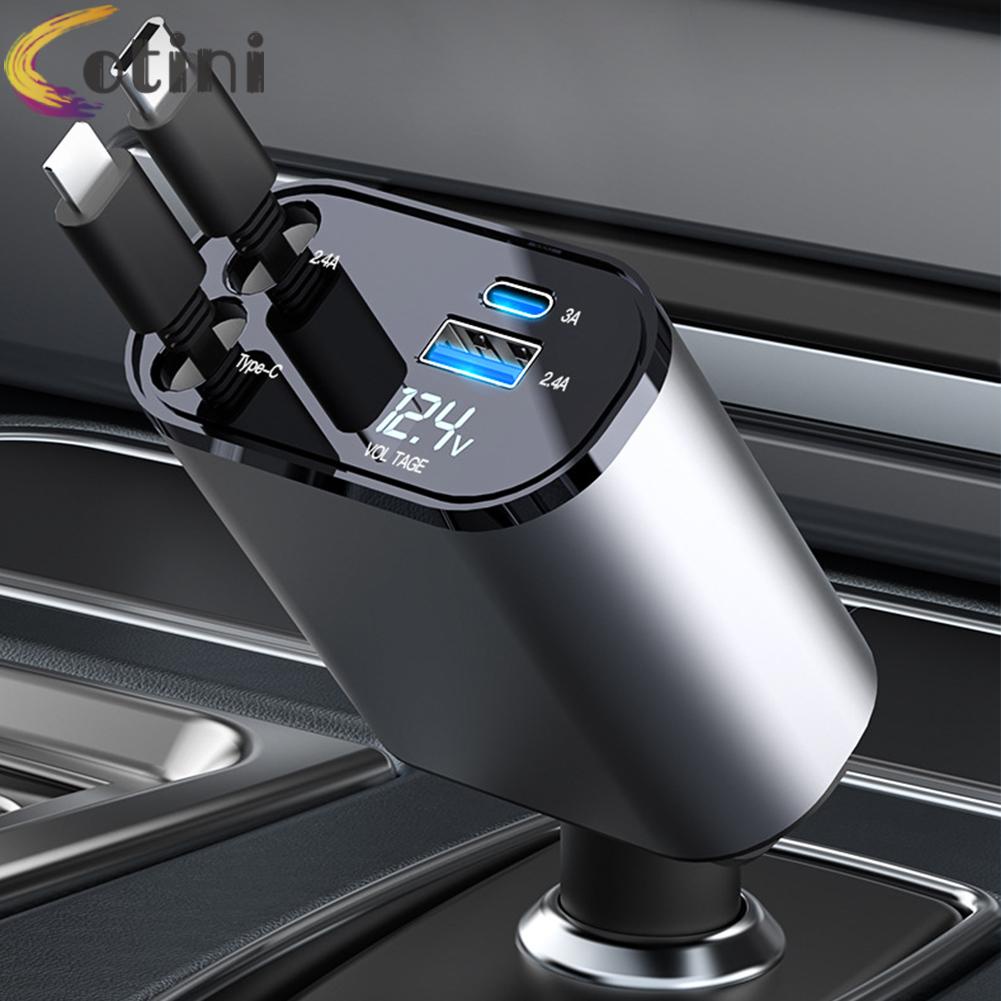 Cục Sạc Nhanh 4 Trong 1 120W Cho Xe Hơi