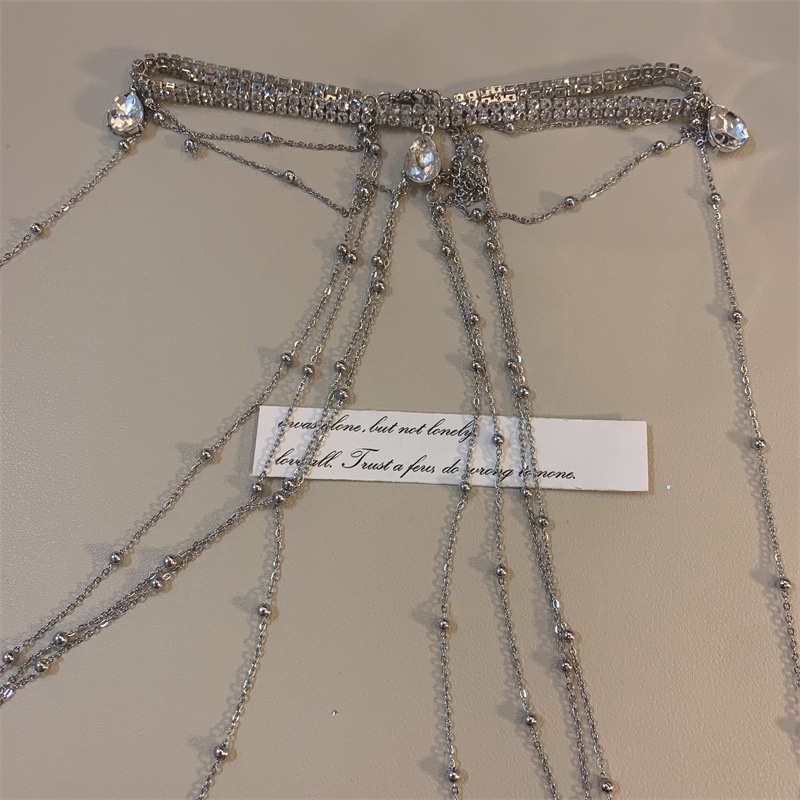 Vòng Cổ Choker Phối Ren Đính Đá Thời Trang Cho Nữ