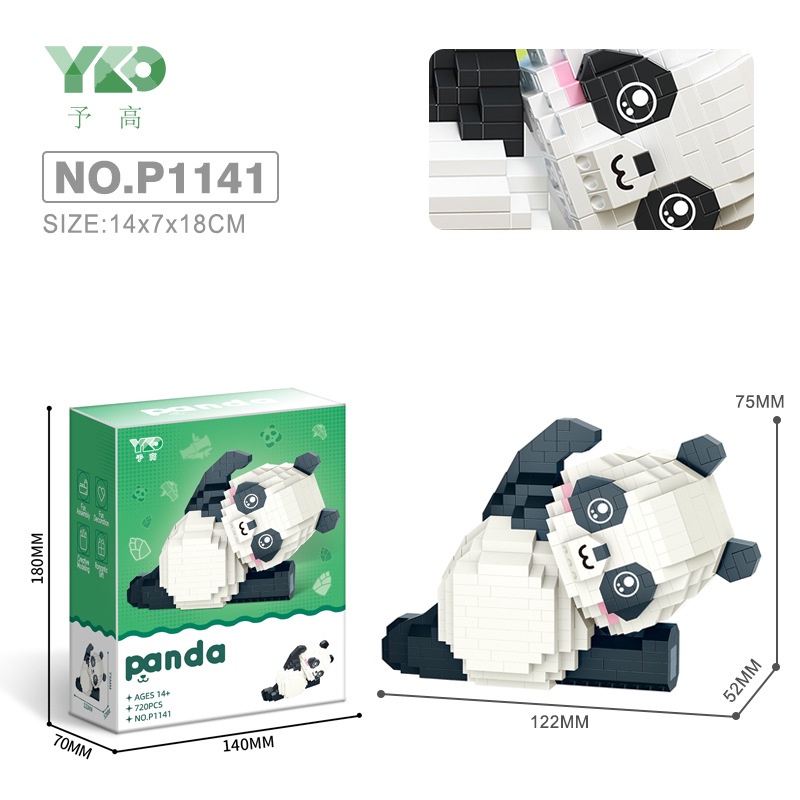 Đồ Chơi Lắp Ráp Hình Gấu Trúc Dễ Thương P1140-43 Cho Bé Gái