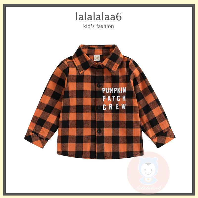 Áo Sơ Mi Dài Tay Cổ Bẻ Họa Tiết Halloween LAA6-Kids Cho Bé Trai
