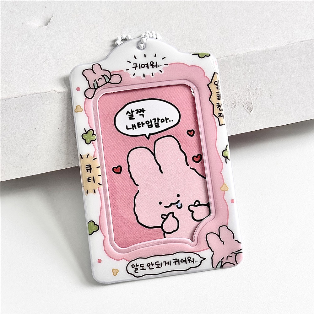 Ins wind cat dễ thương chủ thẻ han ảnh 3 inch thần tượng thẻ nhỏ thẻ sinh viên người tổ chức thẻ chủ mặt dây chuyền