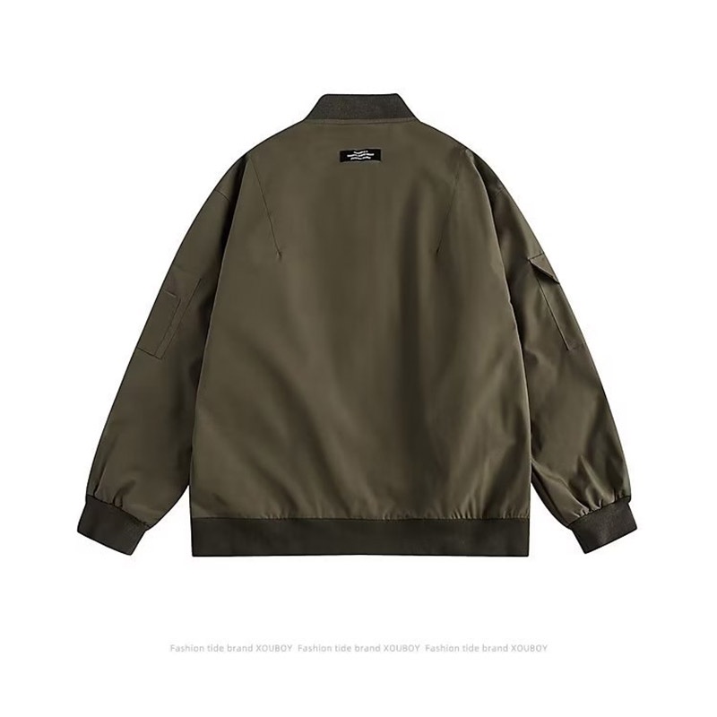 Áo khoác nam ESEA tay dài màu trơn phong cách Harajuku Nhật Bản đơn giản thời trang