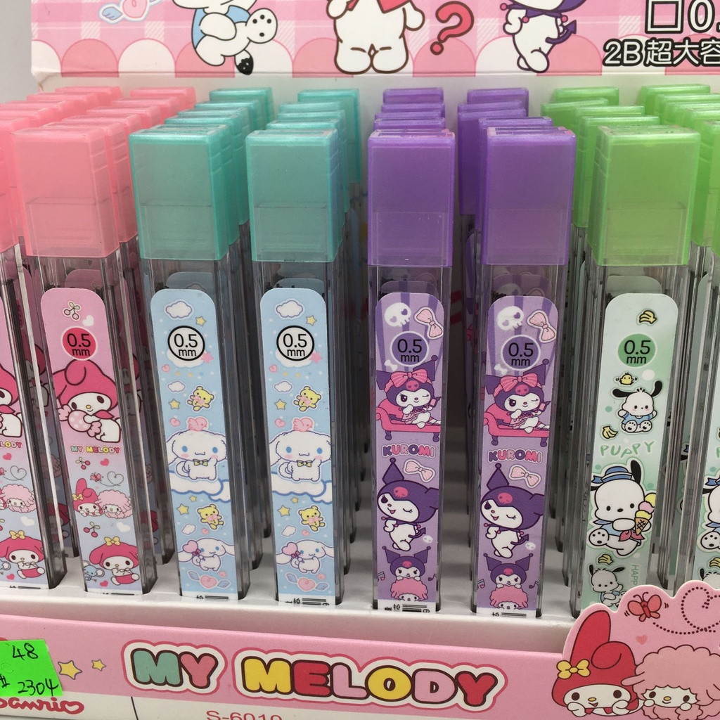 Chì bút chì sanrio 0,5mm 20 cái bút chì cơ khí refill resin chì văn phòng phẩm trường học