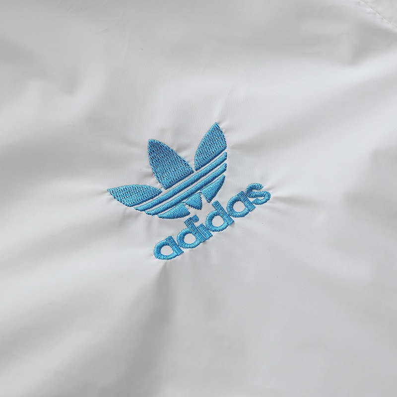 Thêu logo adidas áo gió có mũ trùm đầu ban đầu áo gió nữ áo gió thể thao áo gió ngoài trời